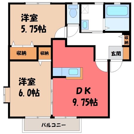 東宿郷駅 バス4分  ベニマル前下車：停歩8分 1階の物件間取画像